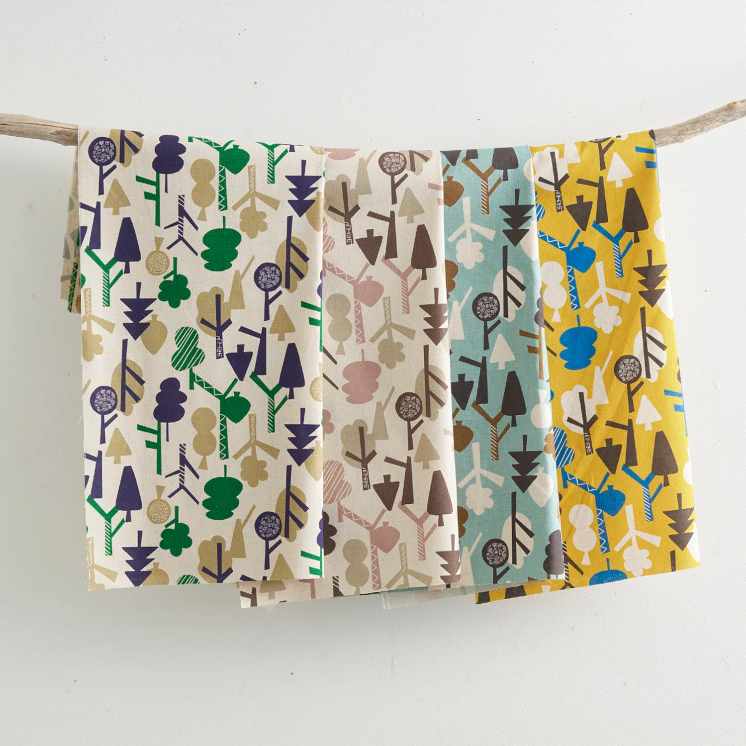 Scandinavian Style Forest Cotton Linen Canvas - Yellow YGA-89070-2 - Image 2