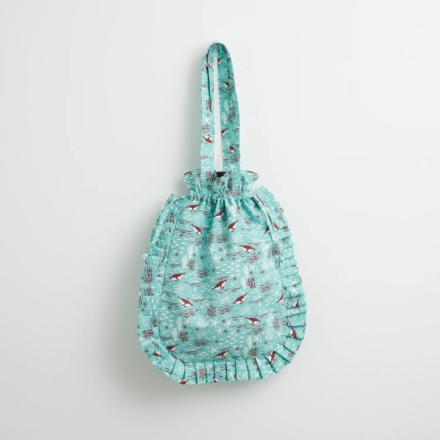 Sea Animals Cotton Sheeting - White YGA-91110-1 - Image 4