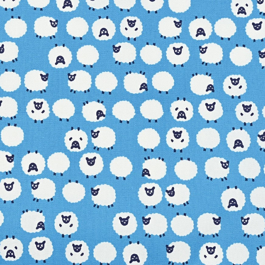 Simply Palette Sheep Prints Cotton Oxford - Blue YPA-69010-2