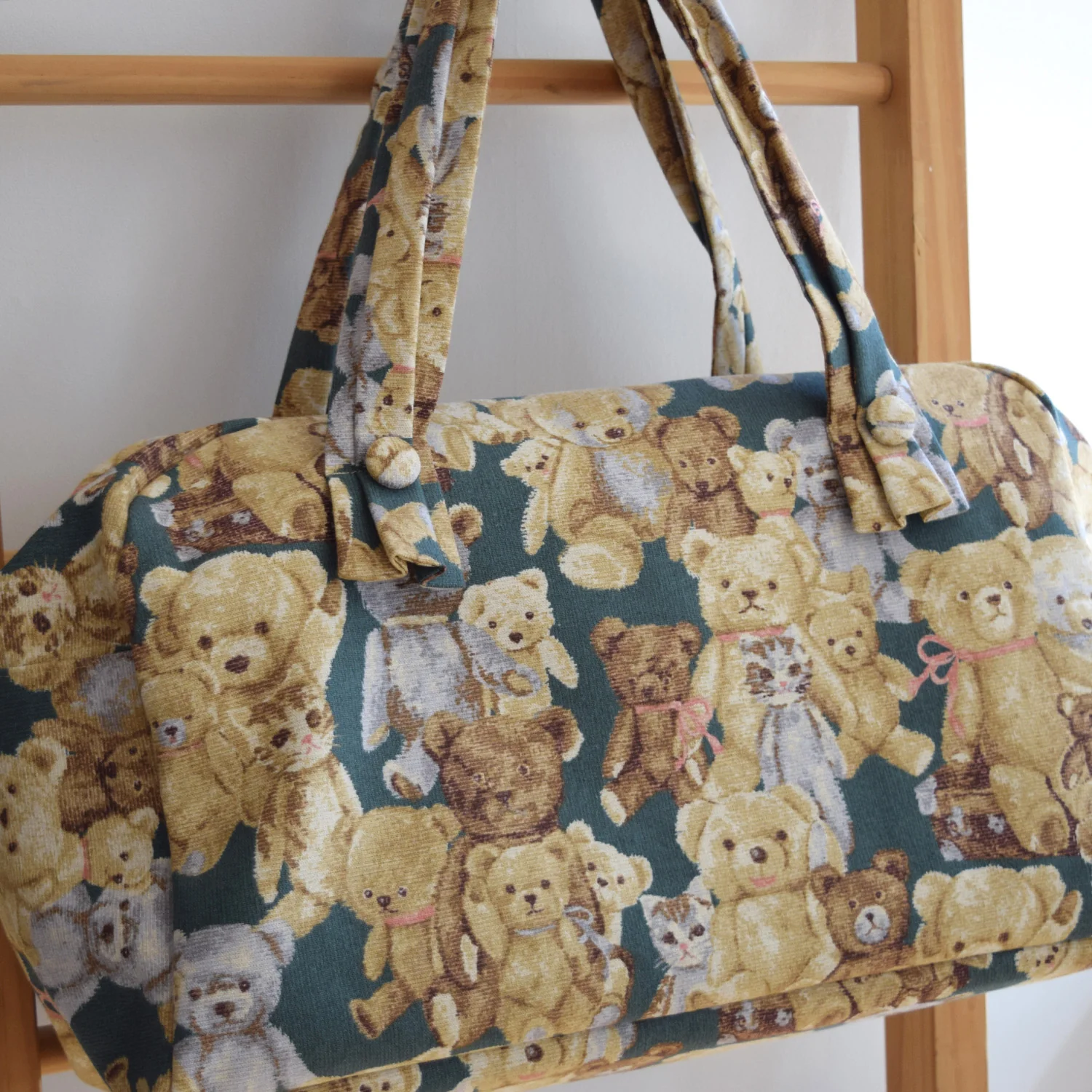Teddy Bear Brushed Cotton Linen Canvas - Black YGA-86010-1 - Image 4