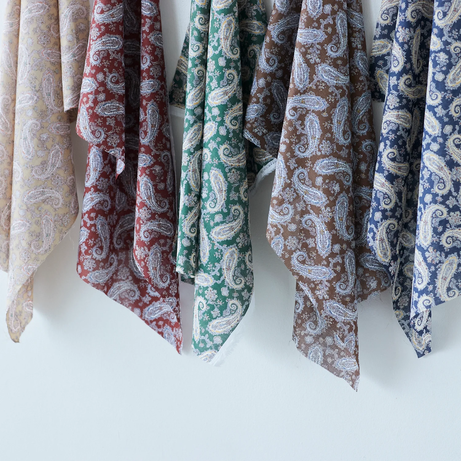 Vintage Paisley Block Print-inspired Cotton Voile - Navy NFA-3100-103 - Image 4