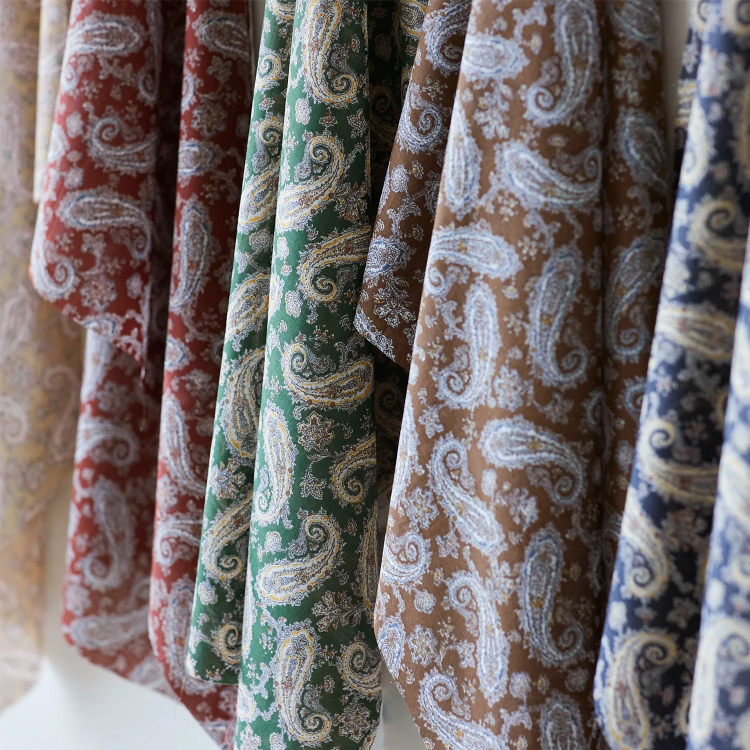 Vintage Paisley Block Print-inspired Cotton Voile - Navy NFA-3100-103 - Image 5
