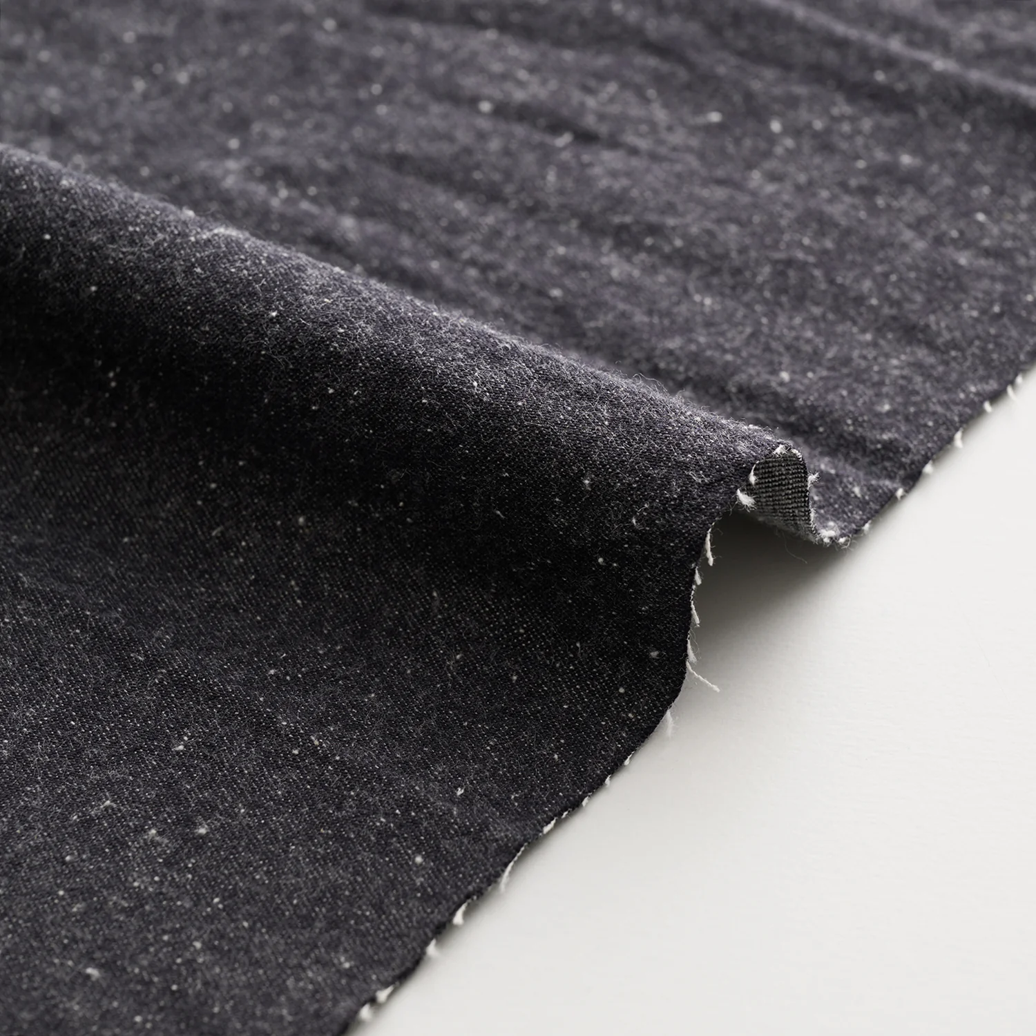 Yarn Dyed Cotton Silk Lightweight Denim - Black